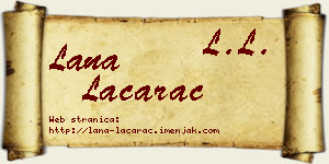 Lana Laćarac vizit kartica